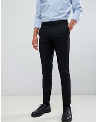 Burton Menswear Skinny Fit Smart Trousers In Black