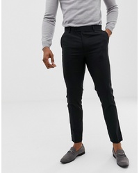 AVAIL London Skinny Suit Trousers In Black