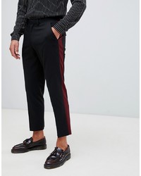 ASOS DESIGN Slim Crop Smart Trouser In Alternating Colour