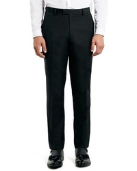 Topman Slim Fit Black Twill Suit Trousers