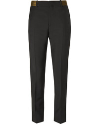 Alexander McQueen Slim Fit Wool And Mohair Blend Trousers