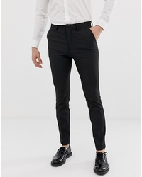 New Look Smart Skinny Trousers In Charcoal