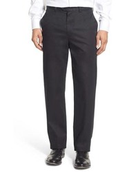 Nordstrom Men's Shop Smartcare Classic Supima Cotton Flat Front Trousers
