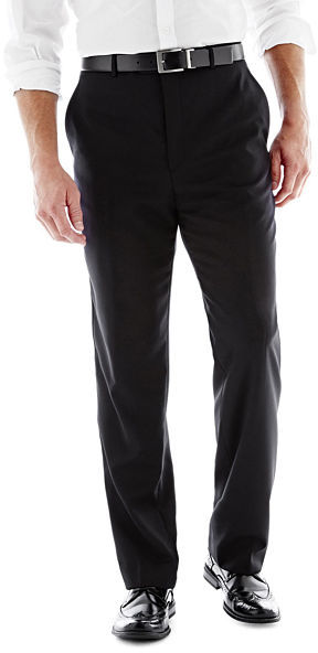 Stafford NWT Dress Pants 46x32 Black Pinstripe 100% Wool Executive Flat  Front | eBay