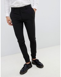 ASOS DESIGN Super Skinny Smart Joggers In Black