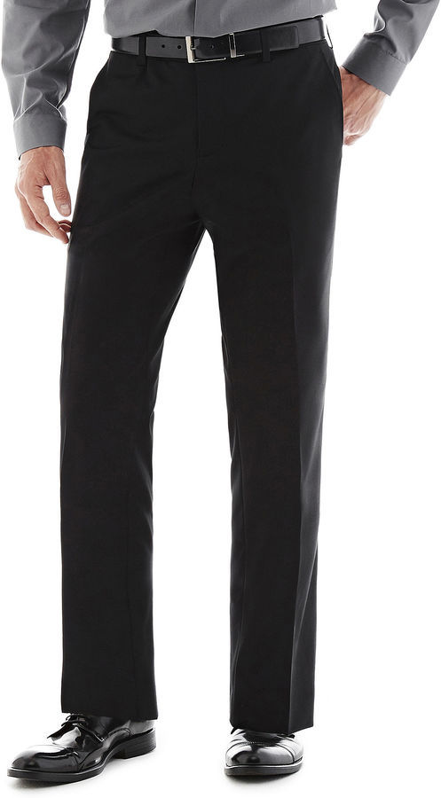 jcpenney The Savile Row Co Savile Row Black Flat Front Suit Pants Slim ...