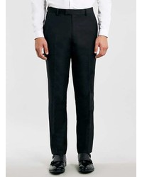 Topman Black Twill Slim Fit Suit Pants