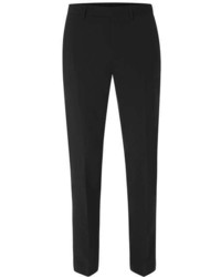 Topman Limited Edition Black Slub Textured Skinny Fit Suit Pants
