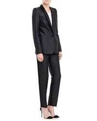 Pallas Tuxedo Striped Crop Trousers Black
