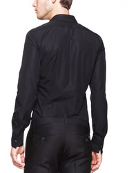 DSquared 2 Tuxedo Shirt With Pleated Bib Black