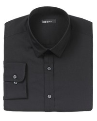 Bar III Dress Shirt Slim Fit Black Solid
