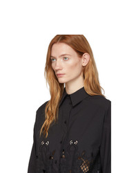 See by Chloe Black Broderie Anglaise Shirt