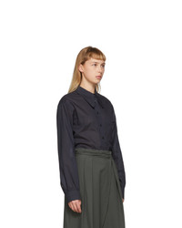 Lemaire Black Pointed Collar Shirt