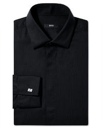 Boss Hugo Boss Textured Rib Tuxedo Dress Shirt