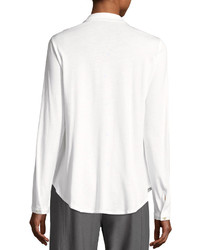 Eileen Fisher Classic Collared Cotton Shirt Petite