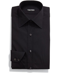 Tom Ford Classic Solid Dress Shirt Black