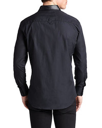 Versace Collection Leather Collar Sportshirt