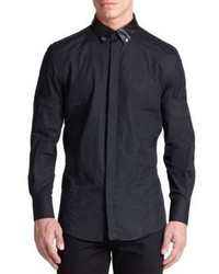 Versace Collection Leather Collar Sportshirt
