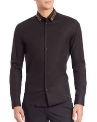 Versace Collection Studded Collar Shirt