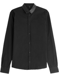 IRO Cotton Shirt With Leather Collar