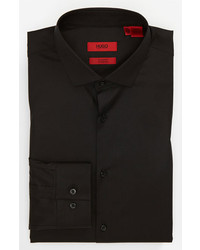 Hugo Slim Fit Cotton Stretch Dress Shirt Black 165l