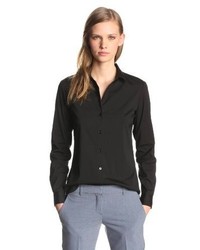 Theory Larissa Luxe Cotton Button Up Shirt
