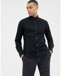 Burton Menswear Long Sleeve Oxford Shirt In Black