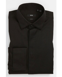 BOSS Marlyn Sharp Fit Stripe French Cuff Tuxedo Shirt