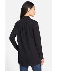 Eileen Fisher Organic Cotton Long Classic Collar Shirt