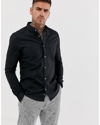 Burton Menswear Oxford Shirt In Black