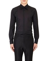 Dolce & Gabbana Pique Bib Poplin Shirt Black