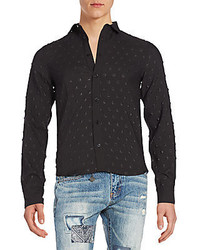 Mostly Heard Rarely Seen Pyramid Stud Patterned Cotton Sportshirt