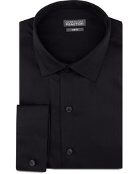 Kenneth Cole Reaction Slim Fit Textured Solid French Cuff Shirt
