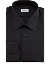 Brioni Solid Textured Grid Check Shirt