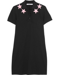 Givenchy Appliqud Cotton Piqu Mini Dress Black