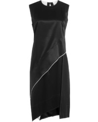 DKNY Asymmetric Dress With Satin