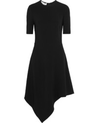 Stella McCartney Asymmetric Stretch Cady Dress Black