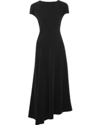 Marni Asymmetric Stretch Crepe Dress Black