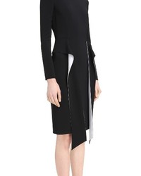 Givenchy Bicolor Cutaway Stretch Cady Dress