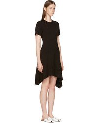 Proenza Schouler Black Asymmetric Waist Dress