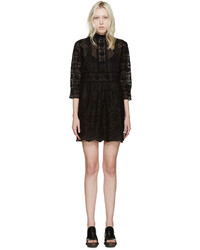 Marc Jacobs Black Broderie Anglaise Dress