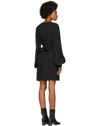 Chloé Black Buttoned Short Dress