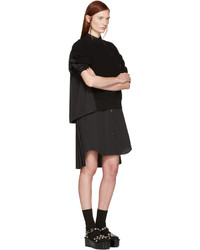 Sacai Black Classic Shirting Pleated Dress