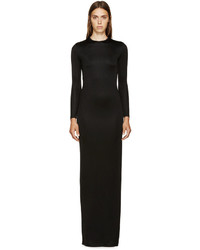Givenchy Black Long Sleeve Slit Dress