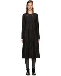 Sara Lanzi Black Pleated Muslin Dress