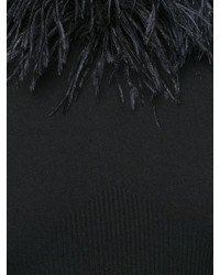 Moschino Boutique Feather Collar Dress