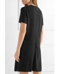 Burberry Buckled Stretch Crepe Mini Dress Black