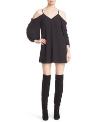 Alice + Olivia Carli Cold Shoulder Flare Dress