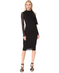 Fuzzi Cold Shoulder Fitted Dress