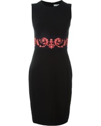 Versace Collection Contrast Waist Fitted Dress